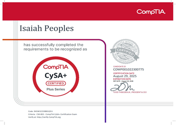 certification